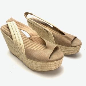 SPLENDID Espadrille Wedge Slingback Sandals 8.5 M